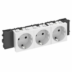 Contactdoos 3-vdg 0gr moduul-45 zijaans. 250V 10/16A 6120382