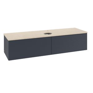 Wastafelonderkast Antao 1600x360x500mm Mid.Blue Matt Lacquer L36153HG