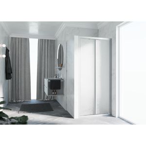 Vouwdeur LUNES S 600-660x1950mm glas niva profiel matchroom