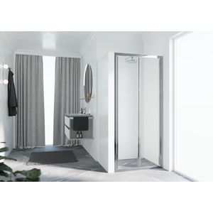 Vouwdeur LUNS 600-660x1950mm chroom helder