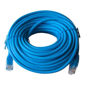 Patchkabel / netwerkkabel CAT5e UTP PVC molded blauw 15meter