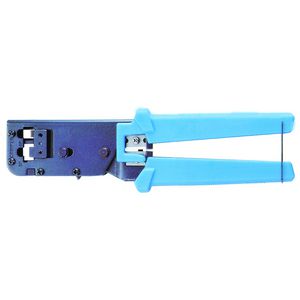 Strip-knip-krimptang voor het verwerken van RJ11/RJ12/RJ45