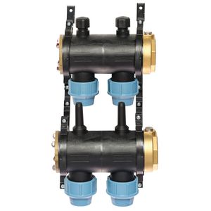 Brineverdeler 4430 2 "kunststof + PE-koppeling 40mm 2-groepen