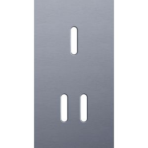 Tweevoudige afdekpl. verticaal 71mm centerafstand een enkelv
