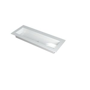 INK Kraft Wastafel enkele bak 1 kraangat GL wit 120x45