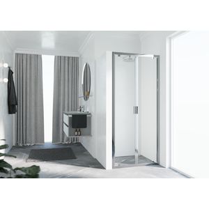 Draaideur 2-delig LUNB 1080-1140x1950mm chroom helder