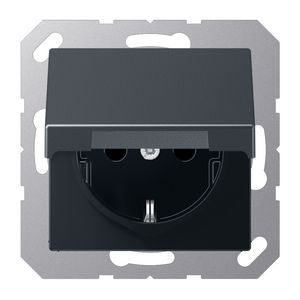 Wandcontactdoos antraciet slagv m.R/A & klapd. A500