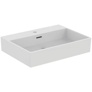 Wastafel 615x450x150mm wit 1 kraangat m. overloop Extra R053601