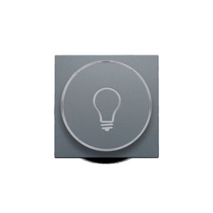 Afwerkingsset doorschijnende ring lampsymbool 6A blue grey c