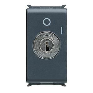 EENWEGSCHAKELAAR 2P 250 Vac-10 AX-MET SLEUTEL-SYMBOOL: 0/1-1