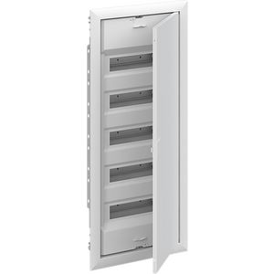 Inbouwverdeler met sierlijst deur 60M 5-rijIP30 N/PE QT