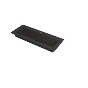 INK Kraft Wastafel enkele bak 1 kraangat zwart 120x45