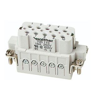 Contactblok Buscon A10 0,5-2,5mm² schroef +draadbesch.700110