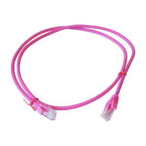 Patchkabel / netwerkkabel CAT5e UTP PVC molded roze 1.0meter
