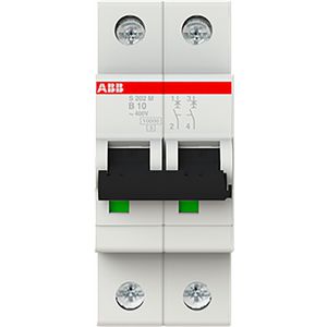 Installatieautomaat 10kA 2-polig B-karakteristiek 10A