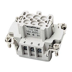 Contactblok Buscon B6 0,5-2,5mm² schroef +draadbesch.710106
