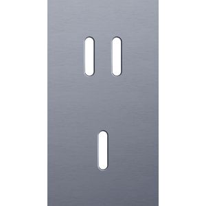 Tweevoudige afdekpl. verticaal 71mm centerafstand een tweevo
