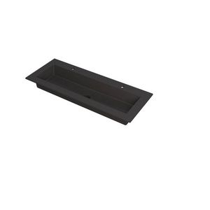INK Kraft Wastafel enkele bak 2 kraangaten zwart 120x45