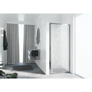 Draaideur LUNG 600-660x1950mm chroom aqua