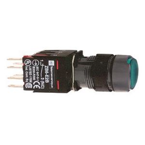 Drukknop Verlicht Verzonken Terugvering 16mm 24V 1NO + 1N