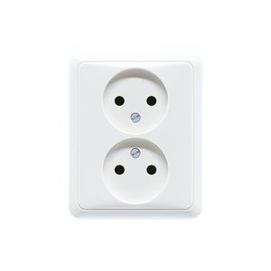 Wandcontactdoos alpin wit 2-voudig CD500