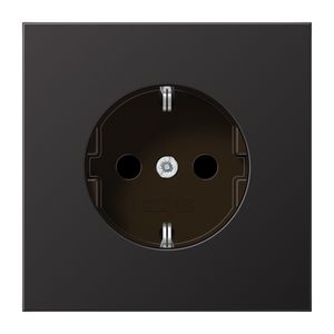 Wandcontactdoos donk.met R/A & ki.beveil. LS