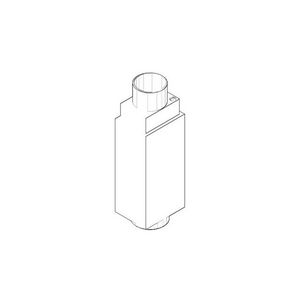 Pompje Opname hoekig 30x38x117mm Platina geborsteld