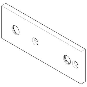 Rozet 100x55,5x8,5mm Platina gebors.