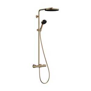 Showerpipe 260 1 straalsoort met thermostaat handdouche 3 straalsoorten brushed bronze Pulsify Puro