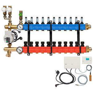 Vloerverw.verdeler 4851 3-pijps E-pomp BA. 10-145l/u 11-groeps