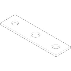 Rozet 298x77,5x8,3mm Platina gebors.