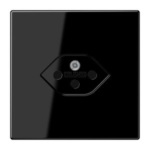 Wandcontactdoos zwart Zwitserse norm type 13 LS990