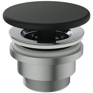 Ipalyss niet-afsluitbare waste opbouwwastafel black matt