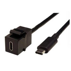 USB 3.1 type C ondersteunend PD 60W 0,5m USB C zwart