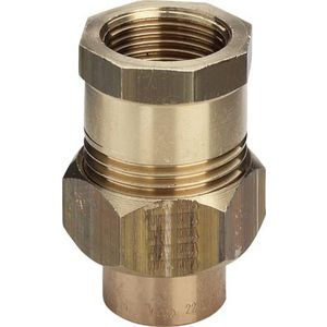 3 Del. Koppeling 22x3/4 brons/blank 94330G-117399 VVE=10