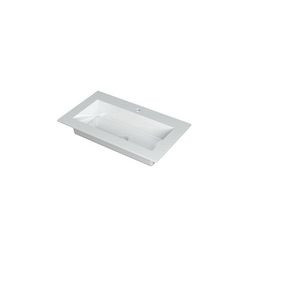 INK Kraft Wastafel enkele bak 1 kraangat GL wit 80x45