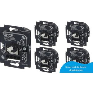 Set a 5 stuks Dimmer 100VA led 250W/VA inbouw (6523 U-102 set 5 pieces)