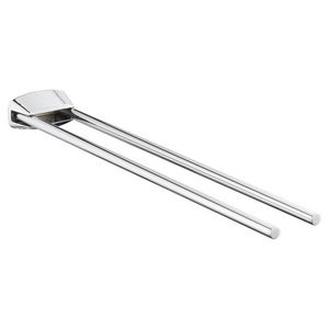 City 2 handdoekhouder 2-lids voorspr.43cm verchr./beweegbaar