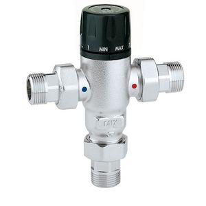 Thermos. Mengventiel metkeerkleppen 3/4" 30-65°C.