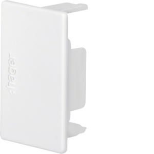 Eindplaat voor goot 30x45mm LF verkeerswit