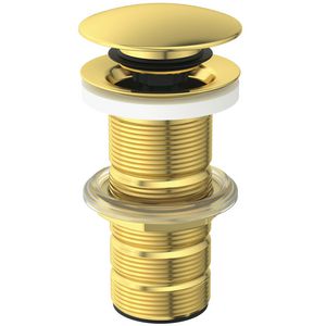 LUXURY CLICKER BASIN WASTE SOLID brushed gold (mat goudkleurig)