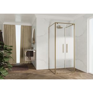 RIGA-2B draaideur 2-del. 660-690x2000mm Rose 1-motief brushed bronze