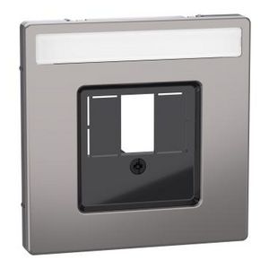 Centraalplaat USB/HDMI Nikkel metallic Systeem D