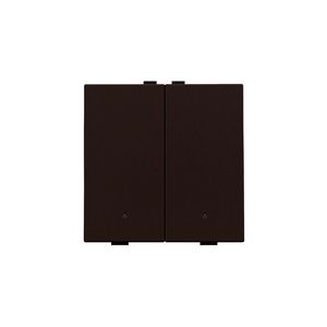 2-voudige drukknop leds/comf.sens. HomeControl dark brown
