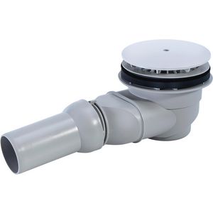 Afvoer horizontaal 90mm voor douchebak chroom