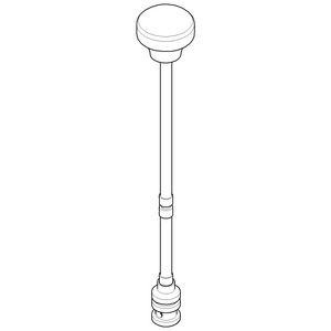 Trekstang voor afvoer. met knop 30x200mm chr