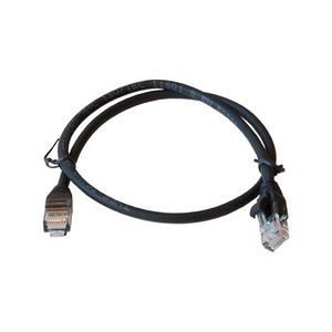 Patchkabel / netwerkkabel CAT5e UTP PVC molded zwart 0.5meter