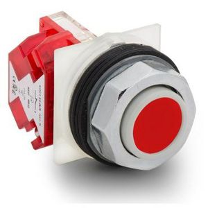 Drukknop Verhoogd Terugvering 30mm 1NC Rood Harmony 9001K