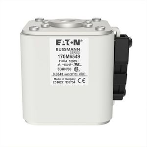 Zekering hoge snelheid 1100A AC 1000V 200kA size 3 aR IEC U