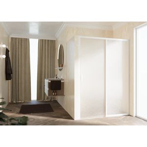 Schuifdeur LUNES 2PH (uitv. links) 1020-1080x1950mm glas niva profiel wit